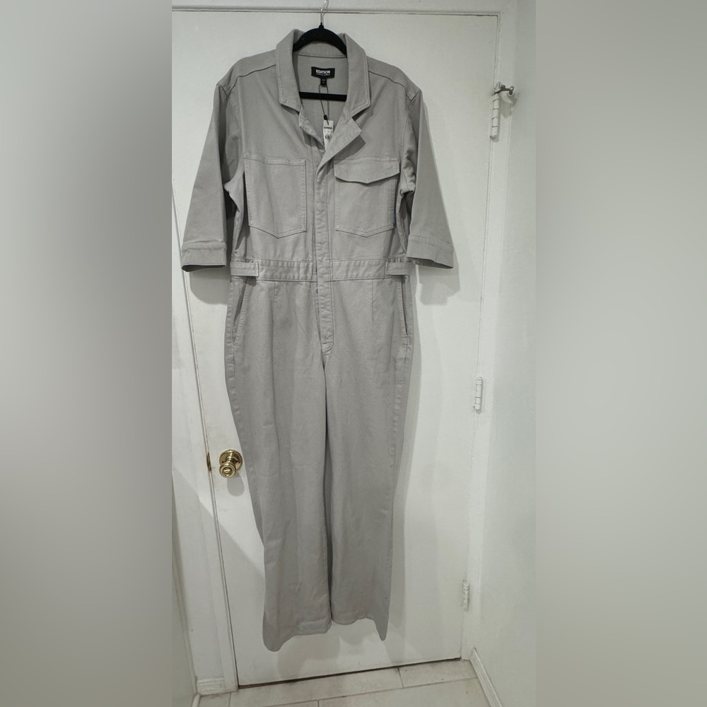 Express Jumpsuit - NWT Express x Simon Spurr Gray Jumpsuit - Picture 5 of 9